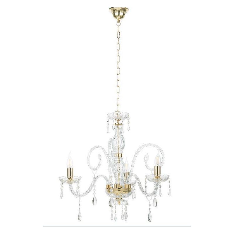 MARIA TERESA 3 LUCI LAMPADARIO IN VETRO CON PENDAGLERIA IN CRISTALLO ONDALUCE CICIRIELLO - Cristalensi Shop Online