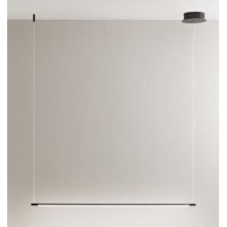 GENIUS SOSPENSIONE LINEARE IN 2 MISURE METALLO NERO O ORO LED INTEGRATO LUCE 3000K MODERNA ONDALUCE CICIRIELLO - Cristalensi Sho