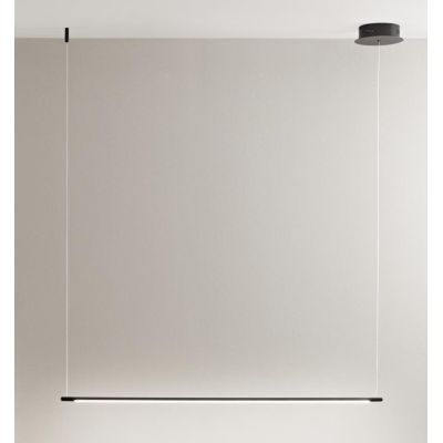 GENIUS SOSPENSIONE LINEARE IN 2 MISURE METALLO NERO O ORO LED INTEGRATO LUCE 3000K MODERNA ONDALUCE CICIRIELLO - Cristalensi Sho