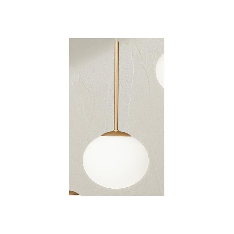 JEWEL SOSPENSIONE SINGOLA NERA O ORO CON SFERE IN VETRO FUME O BIANCO MODERNA LAMPADINA ATTACCO E14 ONDALUCE CICIRIELLO - Crista