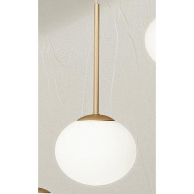 JEWEL SOSPENSIONE SINGOLA NERA O ORO CON SFERE IN VETRO FUME O BIANCO MODERNA LAMPADINA ATTACCO E14 ONDALUCE CICIRIELLO - Crista