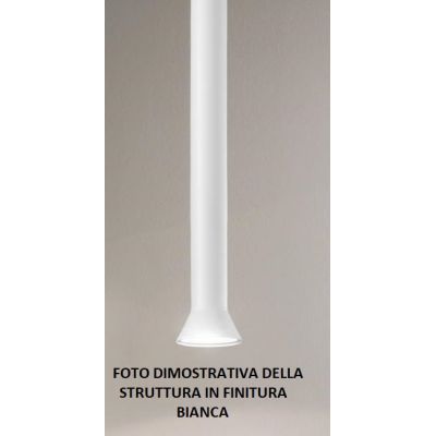 LILA SOSPENSIONE SINGOLA 2 MISURE A CILINDRO SVASATO METALLO NERO,BIANCO O ORO LAMPADINA GU10 ONDALUCE CICIRIELLO - Cristalensi