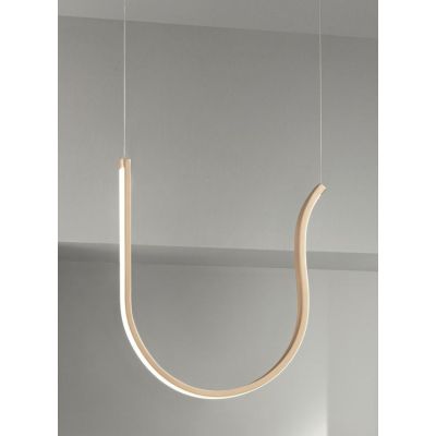 ARQUA SOSPENSIONE SINGOLA IN METALLO ORO O NERO LED 42W LUCE 3000K DIMMERABILE MODERNO ONDALUCE CICIRIELLO - Cristalensi Shop On