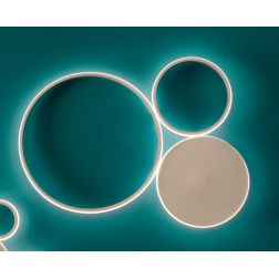 POIS PLAFONIERA DIMMERABILE GRIGIO O ORO LED 42W 4150LM LUCE 3000K-4000K MODERNA LUCE DIFFUSA ONDALUCE CICIRIELLO - Cristalensi
