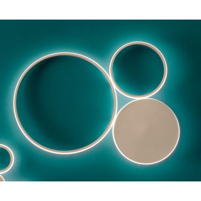 POIS PLAFONIERA DIMMERABILE GRIGIO O ORO LED 42W 4150LM LUCE 3000K-4000K MODERNA LUCE DIFFUSA ONDALUCE CICIRIELLO - Cristalensi