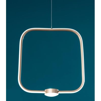 ALFA SOSPENSIONE QUADRATA IN METALLO ORO, BIANCO O NERO LED 35W LUCE 3000K DIMMERABILE MODERNA ONDALUCE CICIRIELLO - Cristalensi