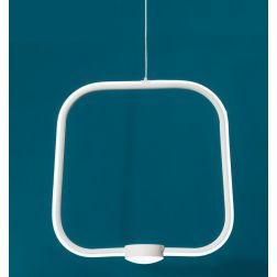 ALFA SOSPENSIONE QUADRATA IN METALLO ORO, BIANCO O NERO LED 35W LUCE 3000K DIMMERABILE MODERNA ONDALUCE CICIRIELLO - Cristalensi