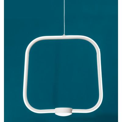 ALFA SOSPENSIONE QUADRATA IN METALLO ORO, BIANCO O NERO LED 35W LUCE 3000K DIMMERABILE MODERNA ONDALUCE CICIRIELLO - Cristalensi