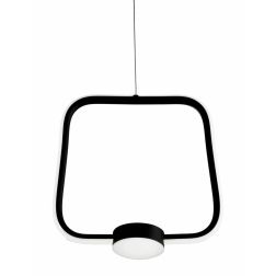 ALFA SOSPENSIONE QUADRATA IN METALLO ORO, BIANCO O NERO LED 28W LUCE 3000K DIMMERABILE MODERNA ONDALUCE CICIRIELLO - Cristalensi 2