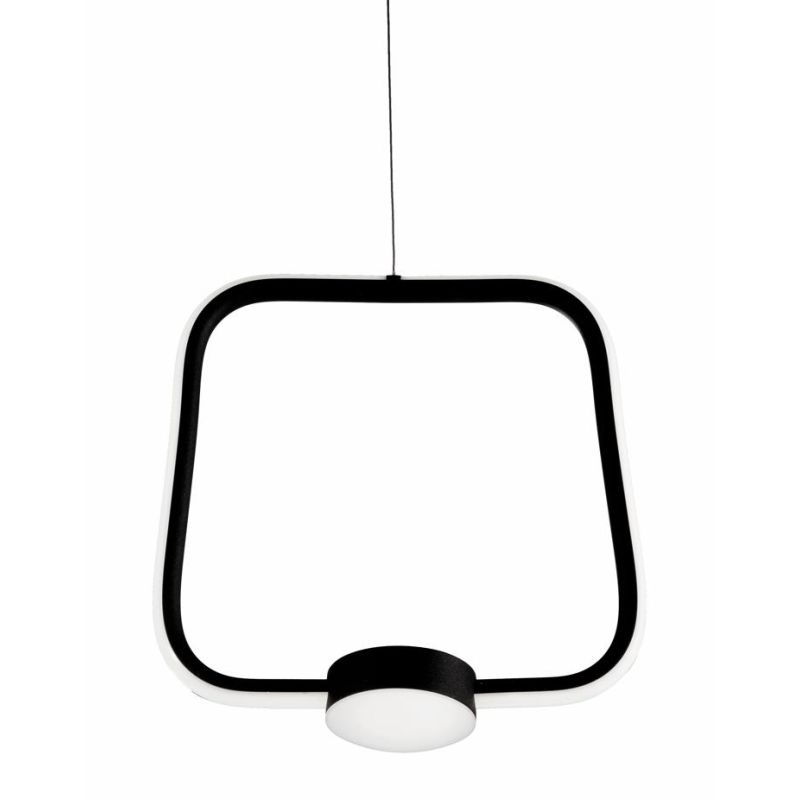 ALFA SOSPENSIONE QUADRATA IN METALLO ORO, BIANCO O NERO LED 28W LUCE 3000K DIMMERABILE MODERNA ONDALUCE CICIRIELLO - Cristalensi