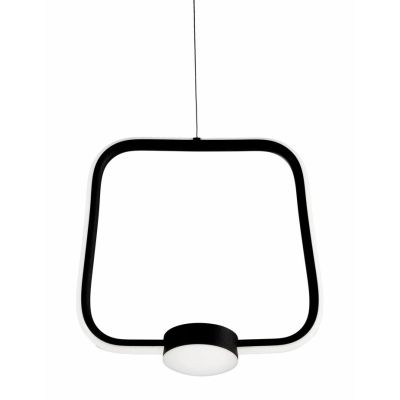 ALFA SOSPENSIONE QUADRATA IN METALLO ORO, BIANCO O NERO LED 28W LUCE 3000K DIMMERABILE MODERNA ONDALUCE CICIRIELLO - Cristalensi