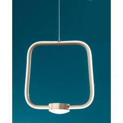 ALFA SOSPENSIONE QUADRATA IN METALLO ORO, BIANCO O NERO LED 28W LUCE 3000K DIMMERABILE MODERNA ONDALUCE CICIRIELLO - Cristalensi