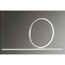 ACROBAT SOSPENSIONE MODERNA CON CERCHIO MEDIO LED 35W NERO, SILVER O ORO DIMMERABILE ONDALUCE CICIRIELLO - Cristalensi Shop Onli