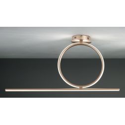 ACROBAT PLAFONIERA MODERNA CON CERCHIO MEDIO LED 35W NERA,SILVER O ORO DIMMERABILE ONDALUCE CICIRIELLO - Cristalensi Shop Online 2
