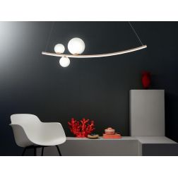 ALTALENA SOSPENSIONE LAMPADARIO BIANCA O ORO LED DIMMERABILE 48W 4800LM DI ONDALUCE ONDALUCE CICIRIELLO - Cristalensi Shop Onlin