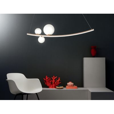 ALTALENA SOSPENSIONE LAMPADARIO BIANCA O ORO LED DIMMERABILE 48W 4800LM DI ONDALUCE ONDALUCE CICIRIELLO - Cristalensi Shop Onlin