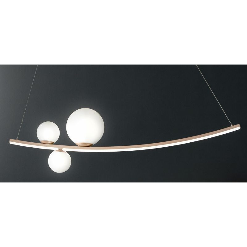 ALTALENA SOSPENSIONE LAMPADARIO BIANCA O ORO LED DIMMERABILE 48W 4800LM DI ONDALUCE ONDALUCE CICIRIELLO - Cristalensi Shop Onlin