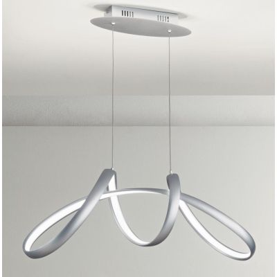 LUMEN SO 85 SOSPENSIONE GRIGIO SILVER LED 54W MODERNA DI ONDALUCE ONDALUCE CICIRIELLO - Cristalensi Shop Online