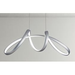 LUMEN SO 85 SOSPENSIONE GRIGIO SILVER LED 54W MODERNA DI ONDALUCE ONDALUCE CICIRIELLO - Cristalensi Shop Online 2