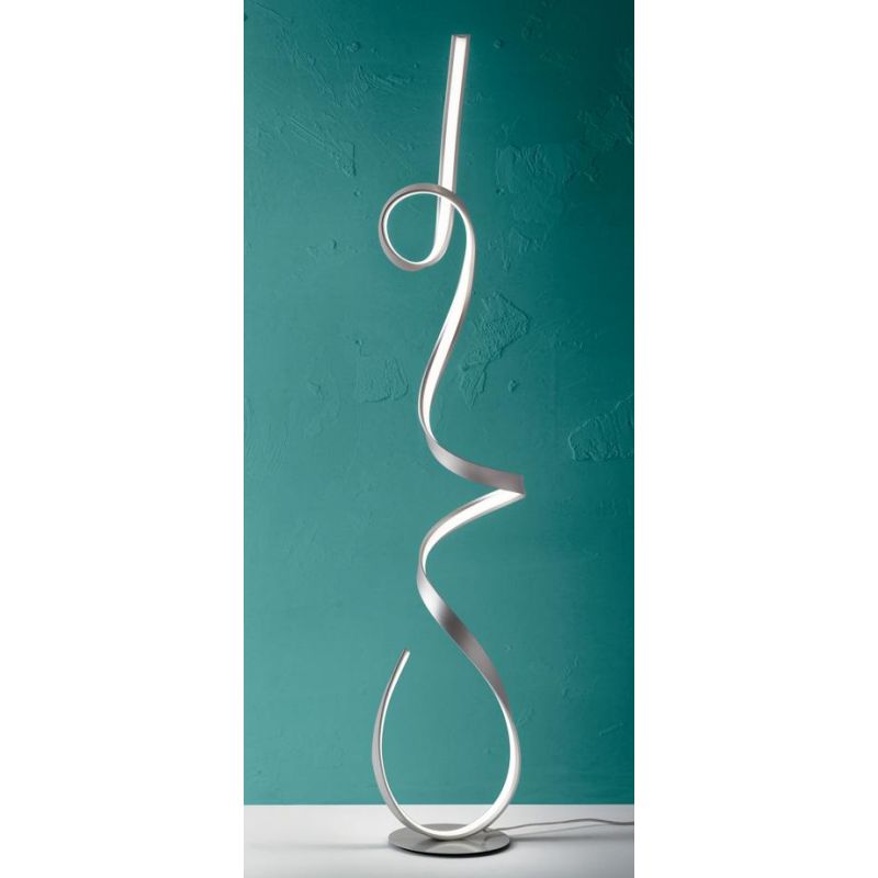 LUMEN PT PIANTANA LED DIMMERABILE 30W 3000LM MODERNA COLORE SILVER ONDALUCE CICIRIELLO - Cristalensi Shop Online