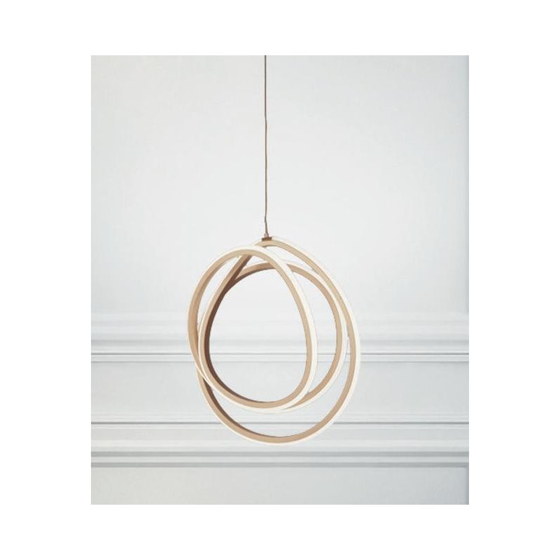 GOLDEN 35 SOSPENSIONE A LAMPADARIO IN ORO OPACO DA 28W LED DI ONDALUCE ONDALUCE CICIRIELLO - Cristalensi Shop Online