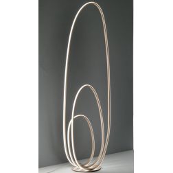 GOLDEN PIANTANA LAMPADA DA TERRA ORO OPACO LED 45W DIMMERABILE MODERNA ONDALUCE CICIRIELLO - Cristalensi Shop Online 2