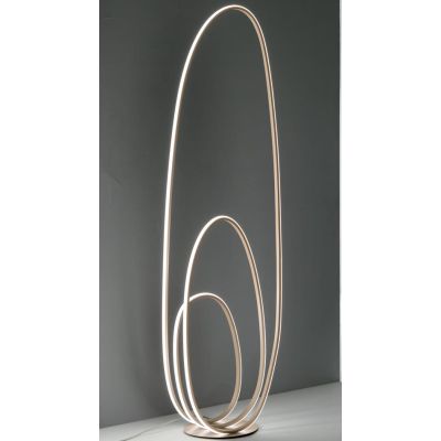 GOLDEN PIANTANA LAMPADA DA TERRA ORO OPACO LED 45W DIMMERABILE MODERNA ONDALUCE CICIRIELLO - Cristalensi Shop Online