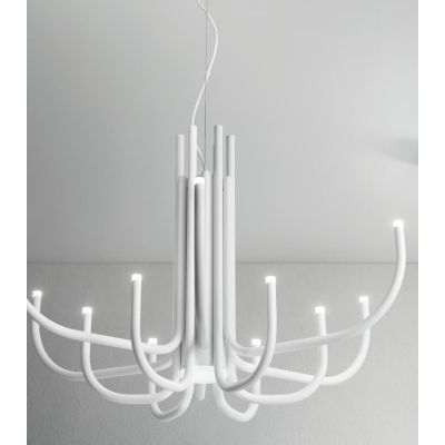 NOUVEAU LAMPADARIO TRE COLORI LED 46W 3000K DIAMETRO 78 CM DI ONDALUCE ONDALUCE CICIRIELLO - Cristalensi Shop Online