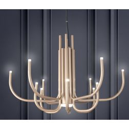 NOUVEAU LAMPADARIO TRE COLORI LED 46W 3000K DIAMETRO 78 CM DI ONDALUCE ONDALUCE CICIRIELLO - Cristalensi Shop Online