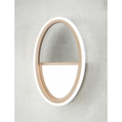 RICE APPLIQUE OVALE MODERNA LED 10W LUCE 3000K METALLO BIANCO O ORO ALTEZZA CM 27 ONDALUCE CICIRIELLO - Cristalensi Shop Online