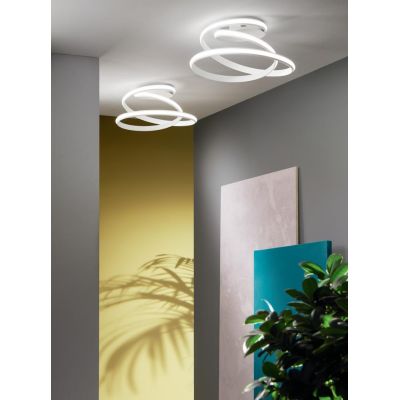 VUELTA PLAFONIERA MODERNA A LED INTEGRATO 37W DIMMERABILE GRIGIA O BIANCA ONDALUCE CICIRIELLO - Cristalensi Shop Online