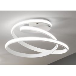 VUELTA PLAFONIERA MODERNA A LED INTEGRATO 37W DIMMERABILE GRIGIA O BIANCA ONDALUCE CICIRIELLO - Cristalensi Shop Online 2