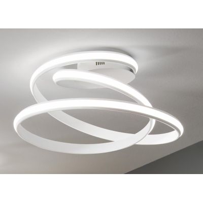 VUELTA PLAFONIERA MODERNA A LED INTEGRATO 37W DIMMERABILE GRIGIA O BIANCA ONDALUCE CICIRIELLO - Cristalensi Shop Online
