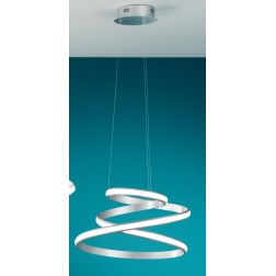 VUELTA SOSPENSIONE LAMPADARIO LED INTEGRATO 50W DIMMERABILE GRIGIA O BIANCA ONDALUCE CICIRIELLO - Cristalensi Shop Online 2