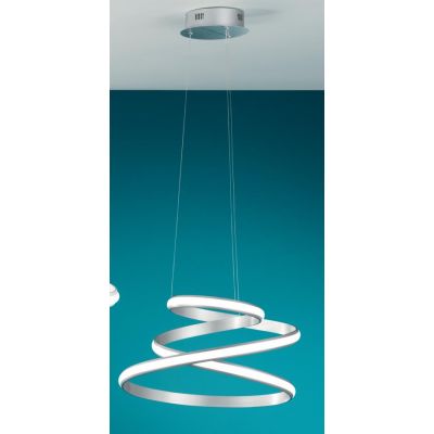 VUELTA SOSPENSIONE LAMPADARIO LED INTEGRATO 50W DIMMERABILE GRIGIA O BIANCA ONDALUCE CICIRIELLO - Cristalensi Shop Online