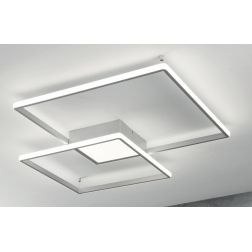 DOWEL PLAFONIERA APPLIQUE GRANDE LED 3000K DIMMERABILE MONTATURA ORO O SILVER ONDALUCE CICIRIELLO - Cristalensi Shop Online