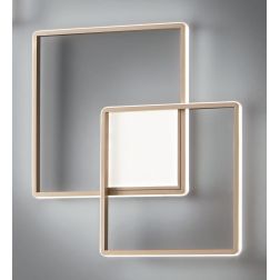 DOWEL PLAFONIERA APPLIQUE GRANDE LED 3000K DIMMERABILE MONTATURA ORO O SILVER ONDALUCE CICIRIELLO - Cristalensi Shop Online 2