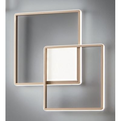 DOWEL PLAFONIERA APPLIQUE GRANDE LED 3000K DIMMERABILE MONTATURA ORO O SILVER ONDALUCE CICIRIELLO - Cristalensi Shop Online