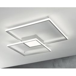DOWEL PLAFONIERA APPLIQUE PICCOLA LED 46W DIMMERABILE MONTATURA SILVER ONDALUCE CICIRIELLO - Cristalensi Shop Online 2