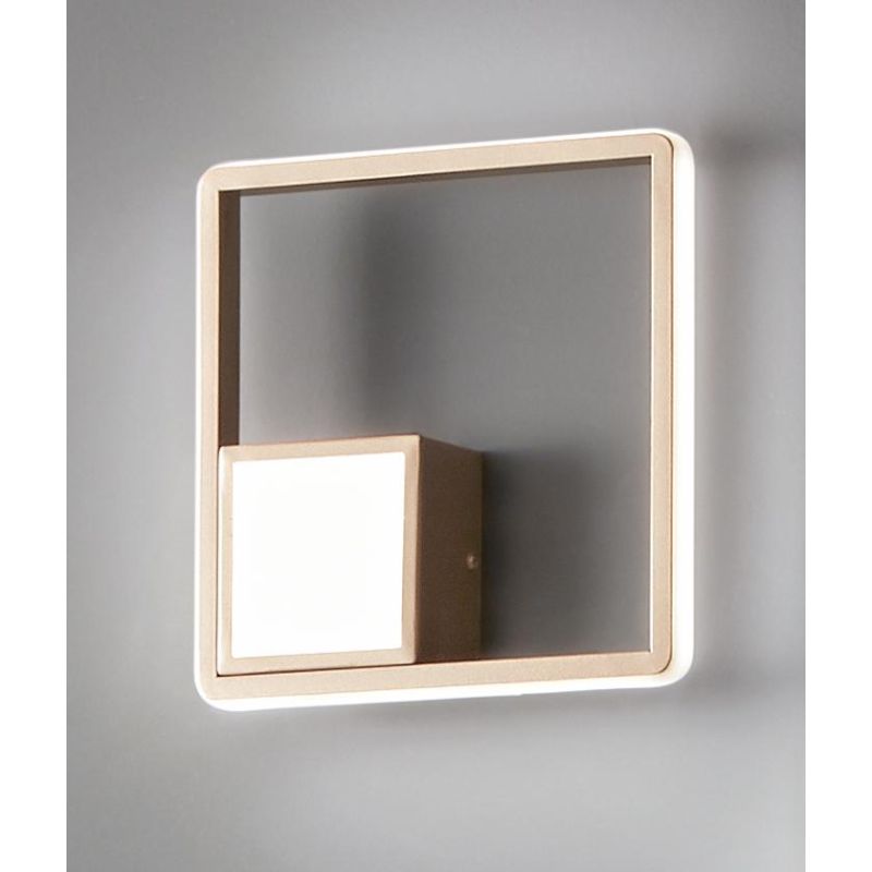 DOWEL APPLIQUE LED 22W LUCE 3000K MONTATURA ORO OPACO O SILVER DI ONDALUCE ONDALUCE CICIRIELLO - Cristalensi Shop Online