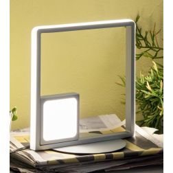 DOWEL LAMPADA DA TAVOLO LED 25W LUCE 3000K TOUCH MONTATURA ORO OPACO O SILVER DI ONDALUCE ONDALUCE CICIRIELLO - Cristalensi Shop 2