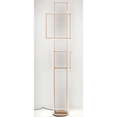 DOWEL PIANTANA MODERNA LED 77W LUCE 3000K DIMMERABILE MONTATURA ORO OPACO O SILVER DI ONDALUCE ONDALUCE CICIRIELLO - Cristalensi