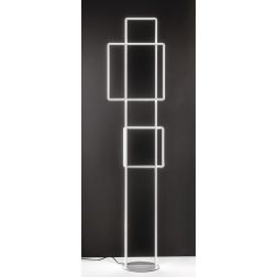 DOWEL PIANTANA MODERNA LED 77W LUCE 3000K DIMMERABILE MONTATURA ORO OPACO O SILVER DI ONDALUCE ONDALUCE CICIRIELLO - Cristalensi 2