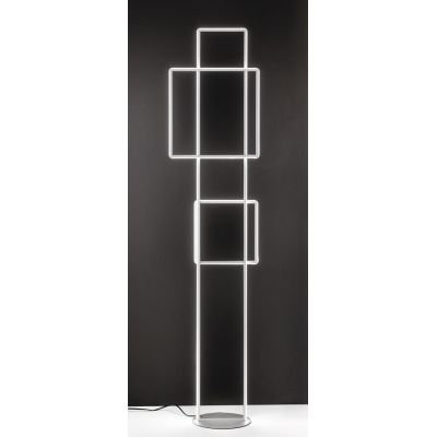 DOWEL PIANTANA MODERNA LED 77W LUCE 3000K DIMMERABILE MONTATURA ORO OPACO O SILVER DI ONDALUCE ONDALUCE CICIRIELLO - Cristalensi