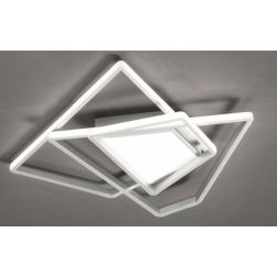 GALAXY PLAFONIERA L62 CM IN METALLO SILVER O ORO LED 67W LUCE 3000K-4000K DIMMERABILE MODERNA ONDALUCE CICIRIELLO - Cristalensi 2