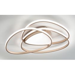 ROSE PLAFONIERA GRANDE D75 CM IN METALLO ORO O SILVER LED 80W DIMMERABILE MODERNA ONDALUCE CICIRIELLO - Cristalensi Shop Online 2