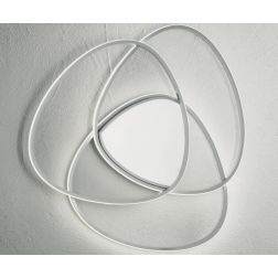 ROSE PLAFONIERA GRANDE D75 CM IN METALLO ORO O SILVER LED 80W DIMMERABILE MODERNA ONDALUCE CICIRIELLO - Cristalensi Shop Online