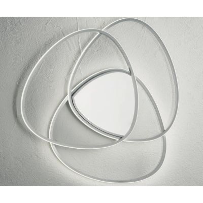 ROSE PLAFONIERA GRANDE D75 CM IN METALLO ORO O SILVER LED 80W DIMMERABILE MODERNA ONDALUCE CICIRIELLO - Cristalensi Shop Online