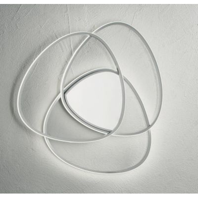 ROSE PLAFONIERA MEDIA D65 CM IN METALLO SILVER O ORO LED 75W DIMMERABILE MODERNA ONDALUCE CICIRIELLO - Cristalensi Shop Online