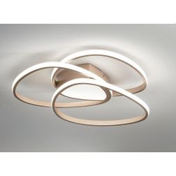 ROSE PLAFONIERA PICCOLA D55 CM IN METALLO ORO O SILVER LED 60W DIMMERABILE MODERNA ONDALUCE CICIRIELLO - Cristalensi Shop Online